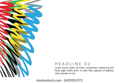 Abstract multicolored background. Vector graphics for design. Waves, texture.