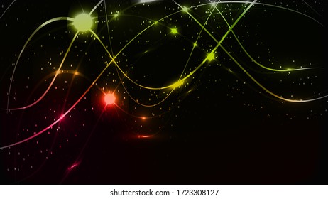 Magnífica textura de neón láser de energía eléctrica brillante digital brillante multicolor con líneas y ondas rayas, fondo.
