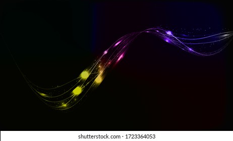 Abstract multicolored beautiful digital modern magical shiny electric energy laser neon texture with lines and waves stripes, background.