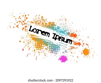 Abstract multicolored blots for text. Vector illustration