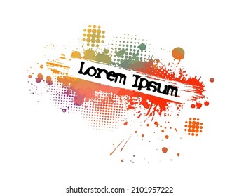 Abstract multicolored blots for text. Vector illustration