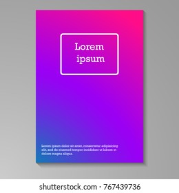 Abstract multicolored blurred brochure design template. Book design, blank, print design, journal. Brochure template. Layout vector template in A5 size
