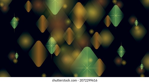 Resumen de fondo de bokeh multicolor con círculos desenfocados y brillo. Elemento de decoración para las vacaciones de Navidad y Año Nuevo, tarjetas de felicitación, banners web, carteles - Ilustración vectorial
