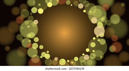 Abstract multicolored bokeh background with defocused circles and glitter. Decoration element for Christmas and New Year holidays, greeting cards, web banners, posters - Vector illustration