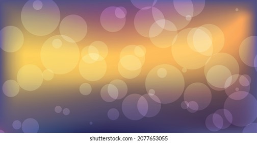 Abstract multicolored bokeh background with defocused circles and glitter. Decoration element for Christmas and New Year holidays, greeting cards, web banners, posters - Vector illustration