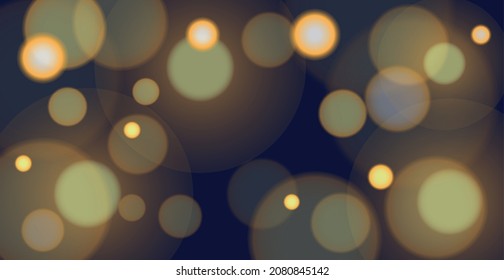 Abstract multicolored bokeh background with defocused circles and glitter. Decoration element for Christmas and New Year holidays, greeting cards, web banners, posters - Vector illustration