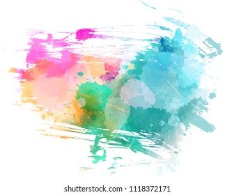 Abstract multicolored brushed grunge background