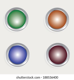 Abstract multi-colored buttons.