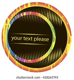 Abstract multicolored circle. Round bright frame for your text. Vector illustration.