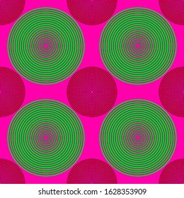 Abstract multicolored circles background on purple, texture for design, seamless pattern, vector