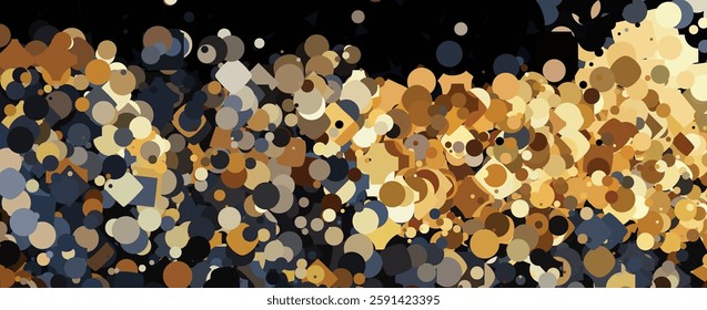 Abstract Multicolored Circular Pattern with Earth Tones and Dark Background