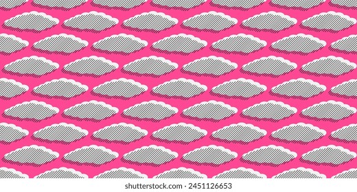 Abstract multicolored clouds with sketch seamless pattern texture for print
