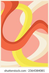 abstract multicolored crossing lines for a poster or background