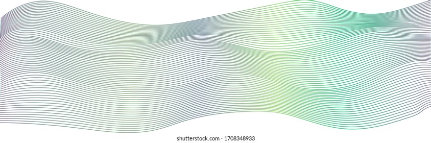 Abstract multi-colored curves in the form of a wave.