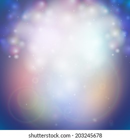 Abstract multicolored defocused lights background vector illustration