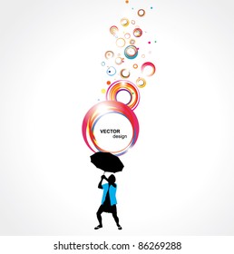 Abstract multicolored design for different topics