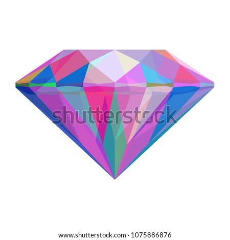 Abstract multicolored diamond symbol - vector eps10 illustration