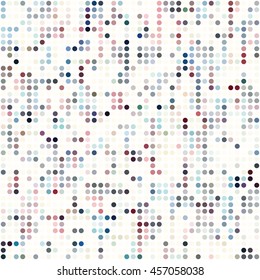 Abstract multicolored dots textured background. Seamless pattern.