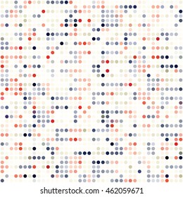 Abstract multicolored dots textured background. Seamless pattern.