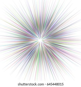 Abstract multicolored explosion, blast background - vector graphic