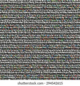 Abstract multicolored flecked irregular  striped seamless pattern.