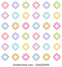 Abstract multicolored floral background or texture in ornamental style. Tileable design. Pastel colored pattern