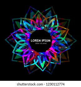 Abstract multicolored flower. Vector