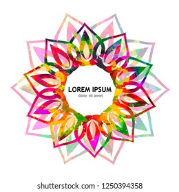 Abstract multicolored flower. Vector