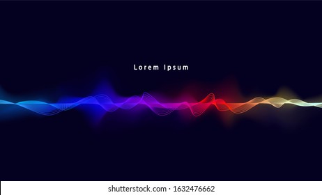 Abstract Multicolored Futuristic Background. Aspect Ratio 16:9. EPS10 Vector.