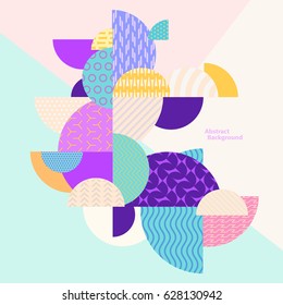 Abstract multicolored geometric composition