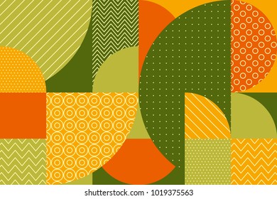 abstract multicolored geometric pattern in pastel color. stock vector illustration. Spring green, yellow, orange motif for surface design, cover, wrapping paper.