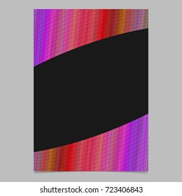 Abstract multicolored gradient grid brochure template background design - vector flyer graphic on black background