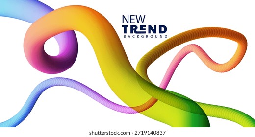 Abstract Multicolored Gradient Wavy Lines Background for Modern Design Projects