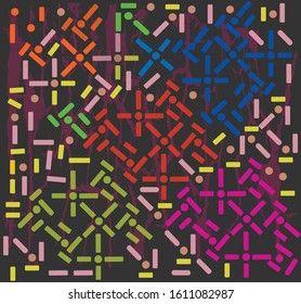 Abstract multicolored and grime vector pattern 