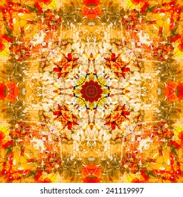 abstract multicolored grunge vintage floral seamless pattern
