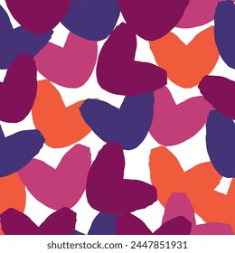 Abstract multicolored heart.Seamless pattern of colorful hearts. Abstract geometric background. Y2k aesthetic.