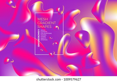 Abstract multicolored holographic 3D background with figures and shapes for web sites, packaging, poster, billboard, advertisement, cover, brochure, collage, wallpaper, presentation. 