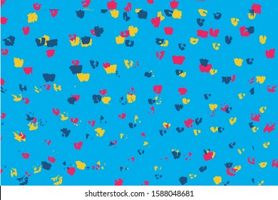 Abstract multicolored image, made with a brush.