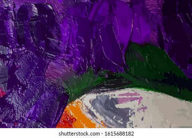 Abstract multicolored image, made with a brush.