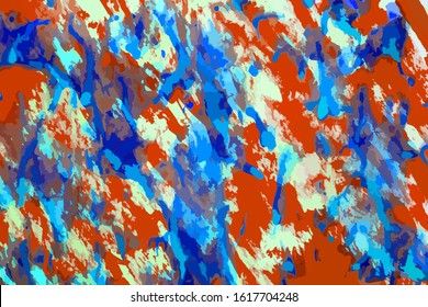 Abstract multicolored image, made with a brush.