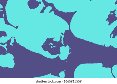 Abstract multicolored image, made with a brush and paints. You can use it as an interesting background or on your banner. Handmade dirty shabby smears of blue colour. Eps vector illustration.
