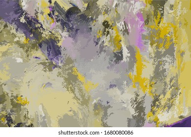 Abstract multicolored image, made with a brush and paints. You can use it as an interesting background or on your banner. Handmade dirty shabby smears of blue colour. Eps vector illustration.