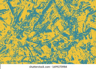Abstract multicolored image, made with a brush and paints. You can use it as an interesting background or on your banner. Handmade dirty shabby smears of blue colour. Eps vector illustration.