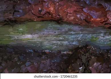 Abstract multicolored image, made with a brush and paints. You can use it as an interesting background or on your banner. Handmade dirty shabby smears of blue colour. Eps vector illustration.