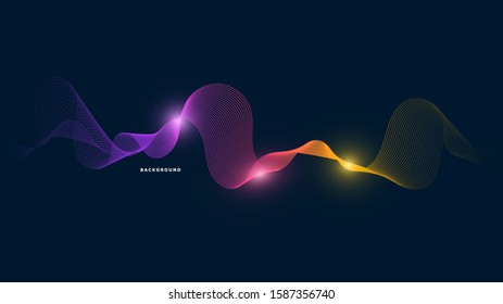Abstract multicolored light wave background