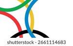 Abstract Multicolored lines on white background