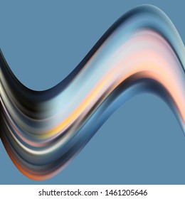 Abstract multicolored liquid horizontal wave. Idea for your design.