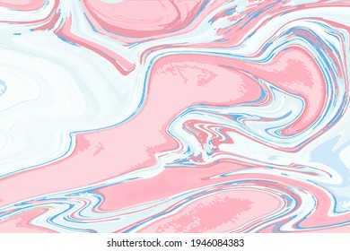 Abstract multicolored marble texture effect background. Vector illustration. Flowing liquid paint art. Modern digital inkscape 