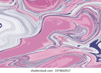 Abstract multicolored marble texture effect background. Vector illustration. Flowing liquid paint art. Modern digital inkscape 