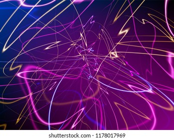 Abstract multicolored neon lights background. Vector illustration.